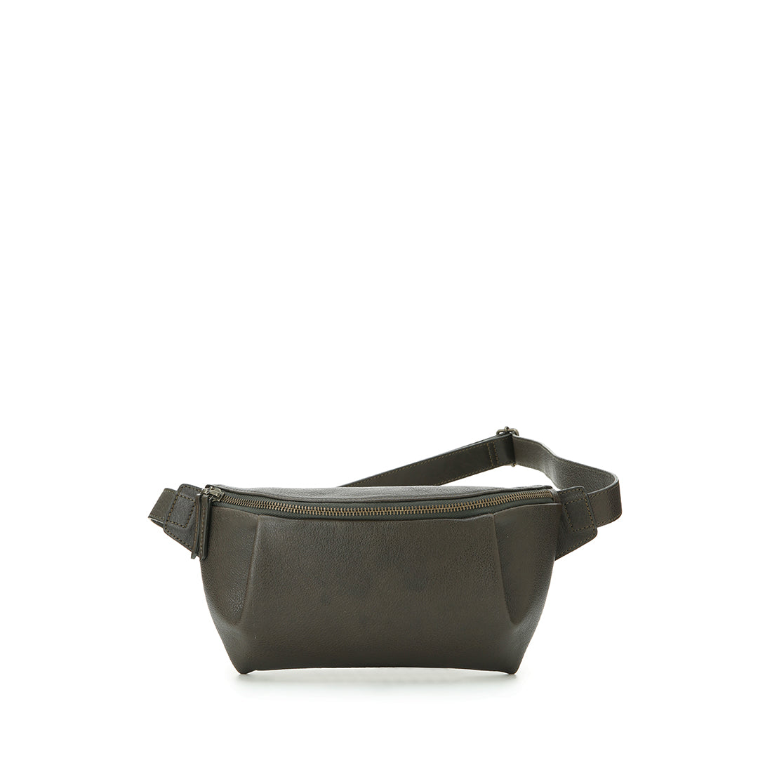 バッグ Y's for men Body bag leather canvas BLK Grained Crossbody Bag | Oil-Tanned Leather