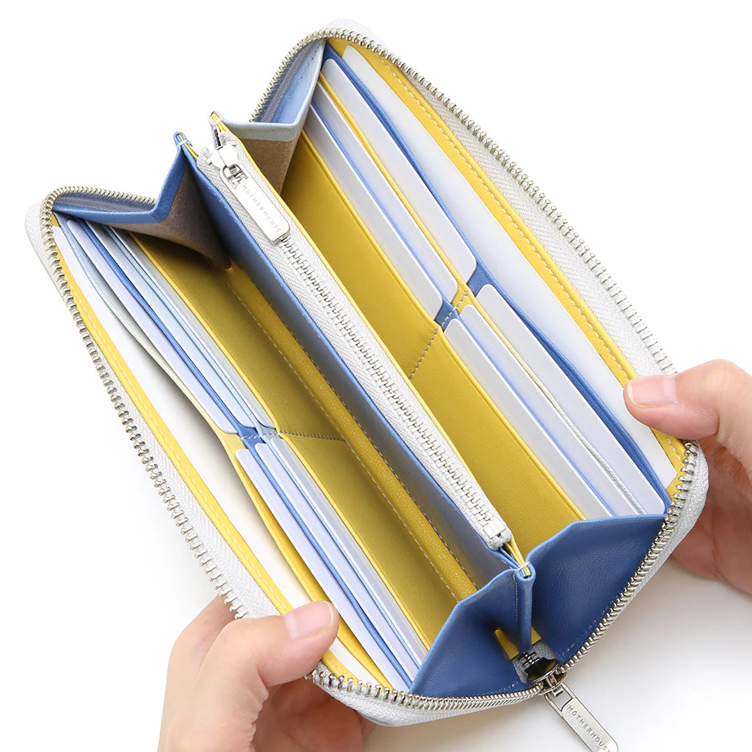 Irodori Tri-color Round Long Wallet