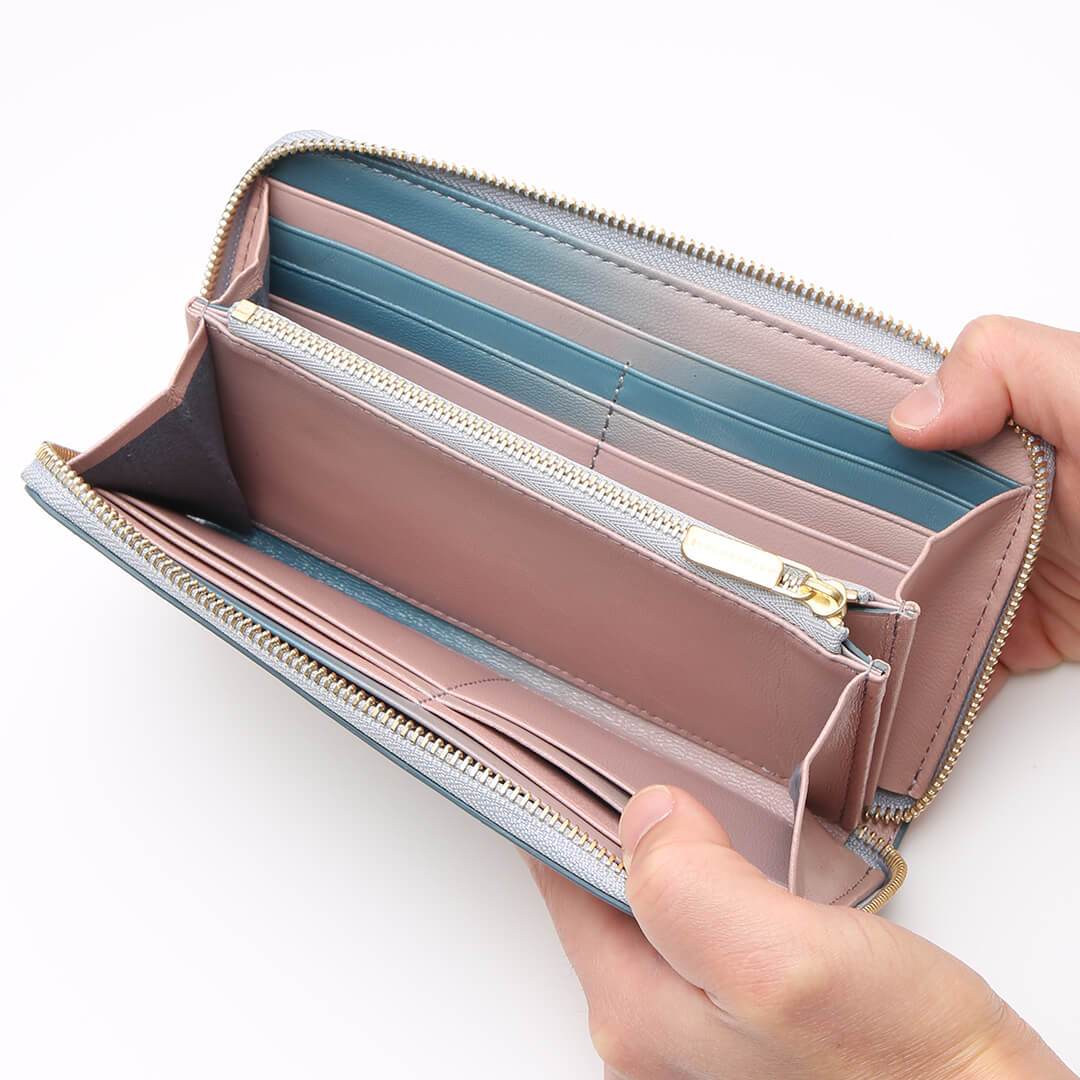 Irodori Round Long Wallet