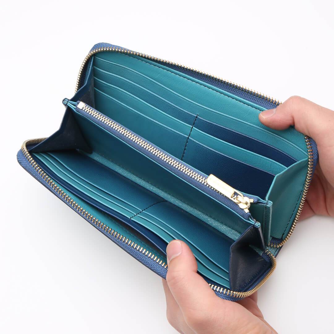 Irodori Round Long Wallet