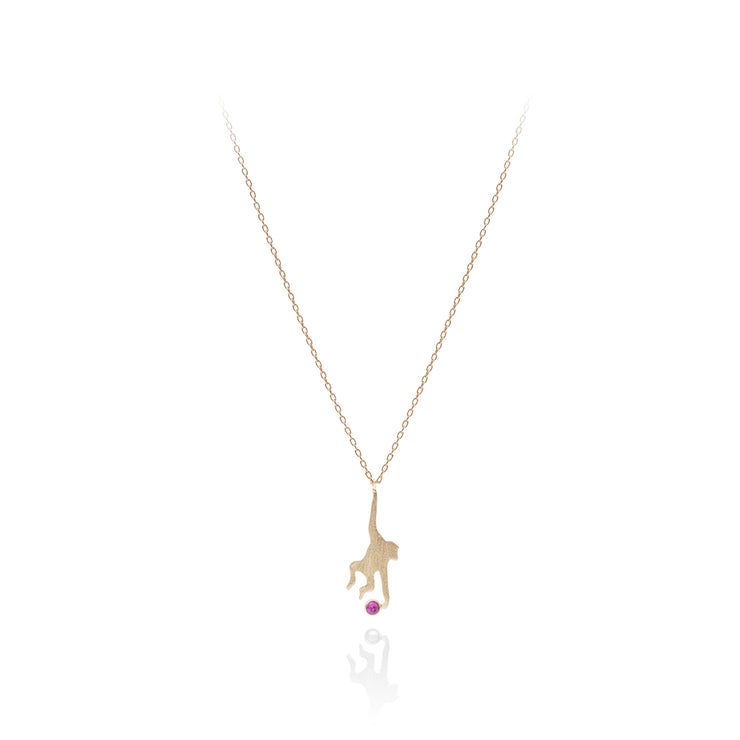 With heart(monkey) Necklace