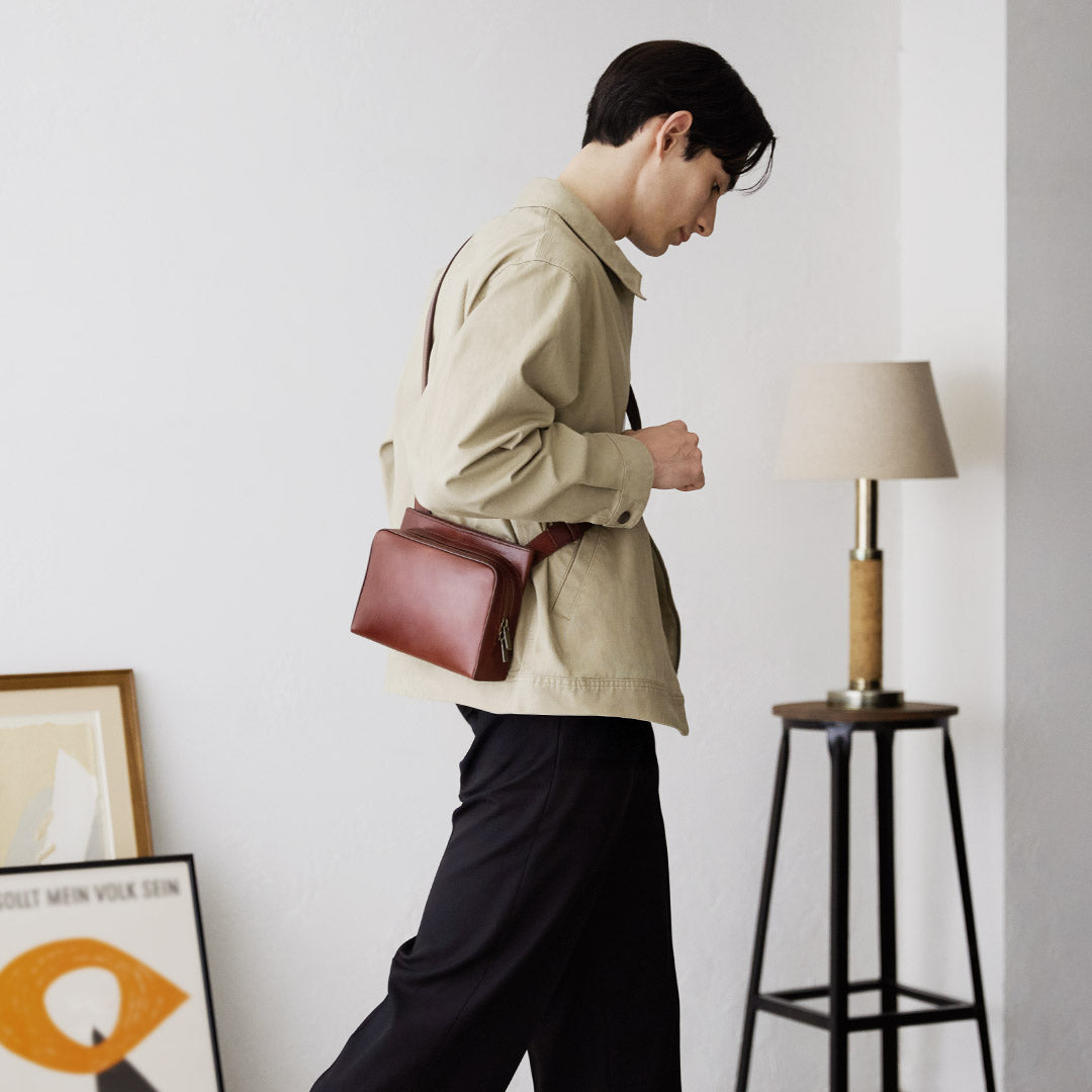 Antique Sora 2-Way Leather Shoulder Bag