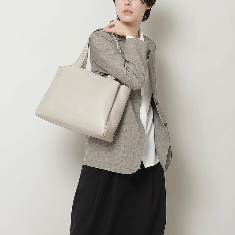 Sou Leather Tote | Laptop Work Bag