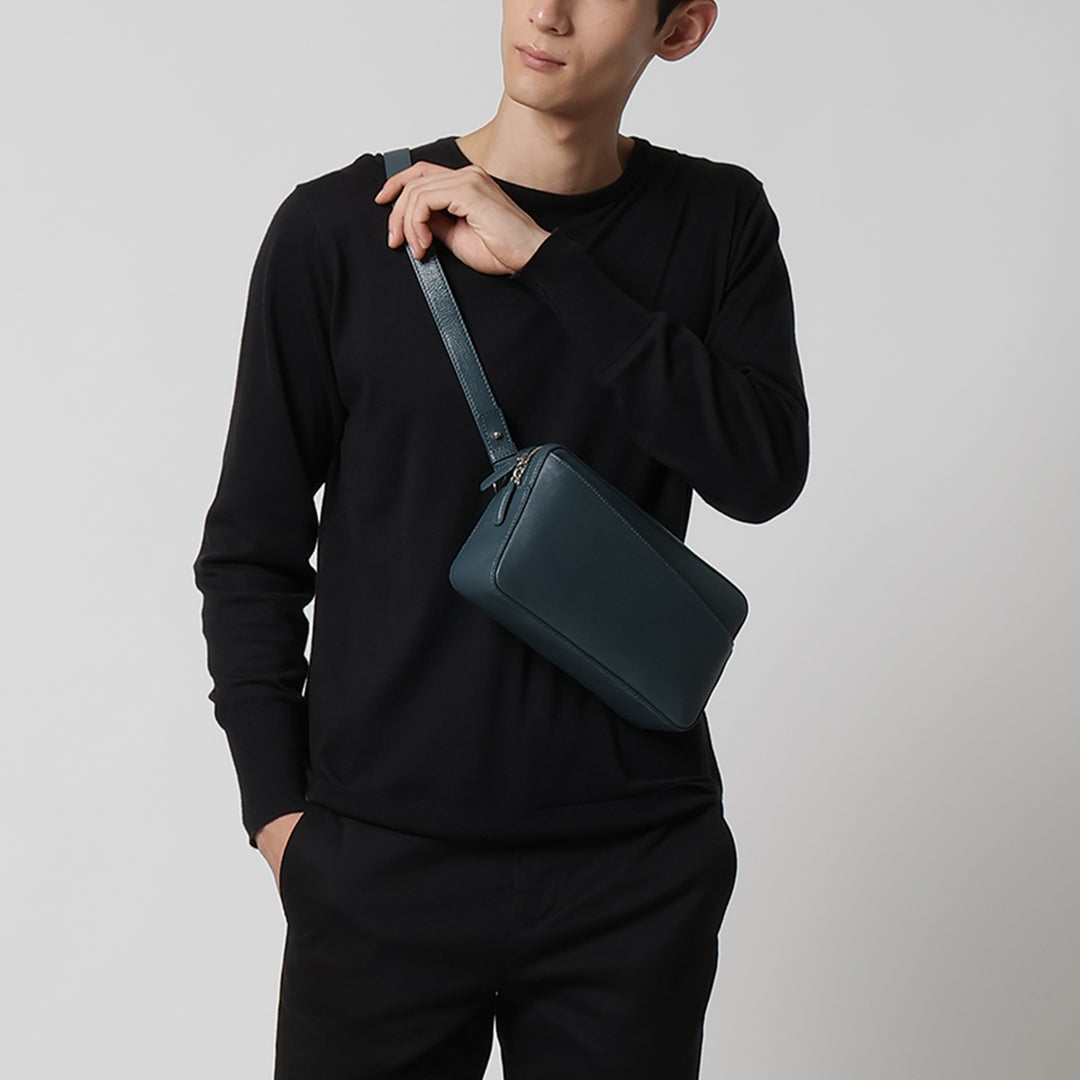 Linear 2 Way Shoulder | Men's High-Quality Leather 2-Way Shoulder