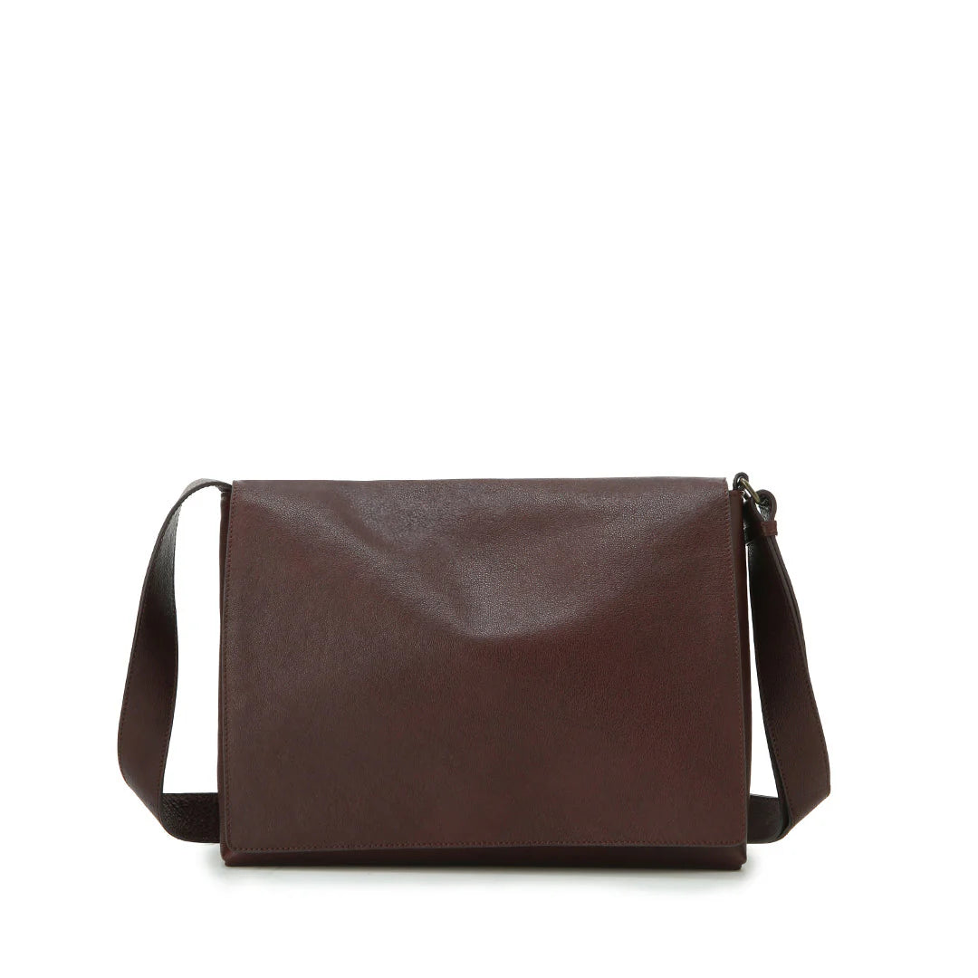 Grained Flap Shoulder bag | Laptop Communtor