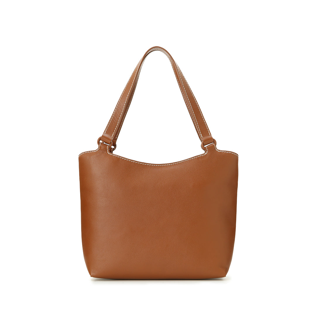 Yui (Camellia Leather) Tote Bag | Functional A4 Capacity