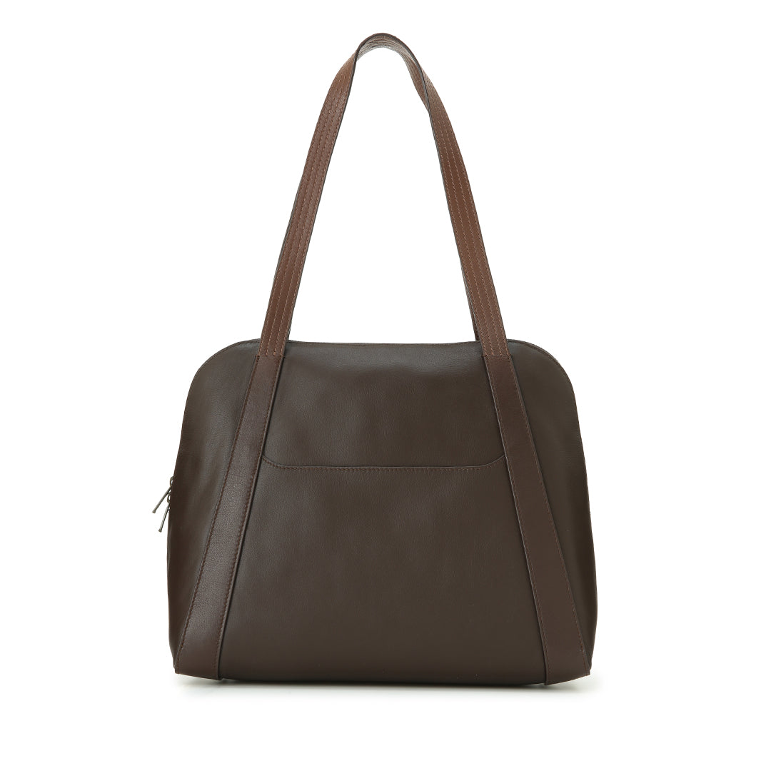 Boston Tote M | Leather Laptop Tote Bag