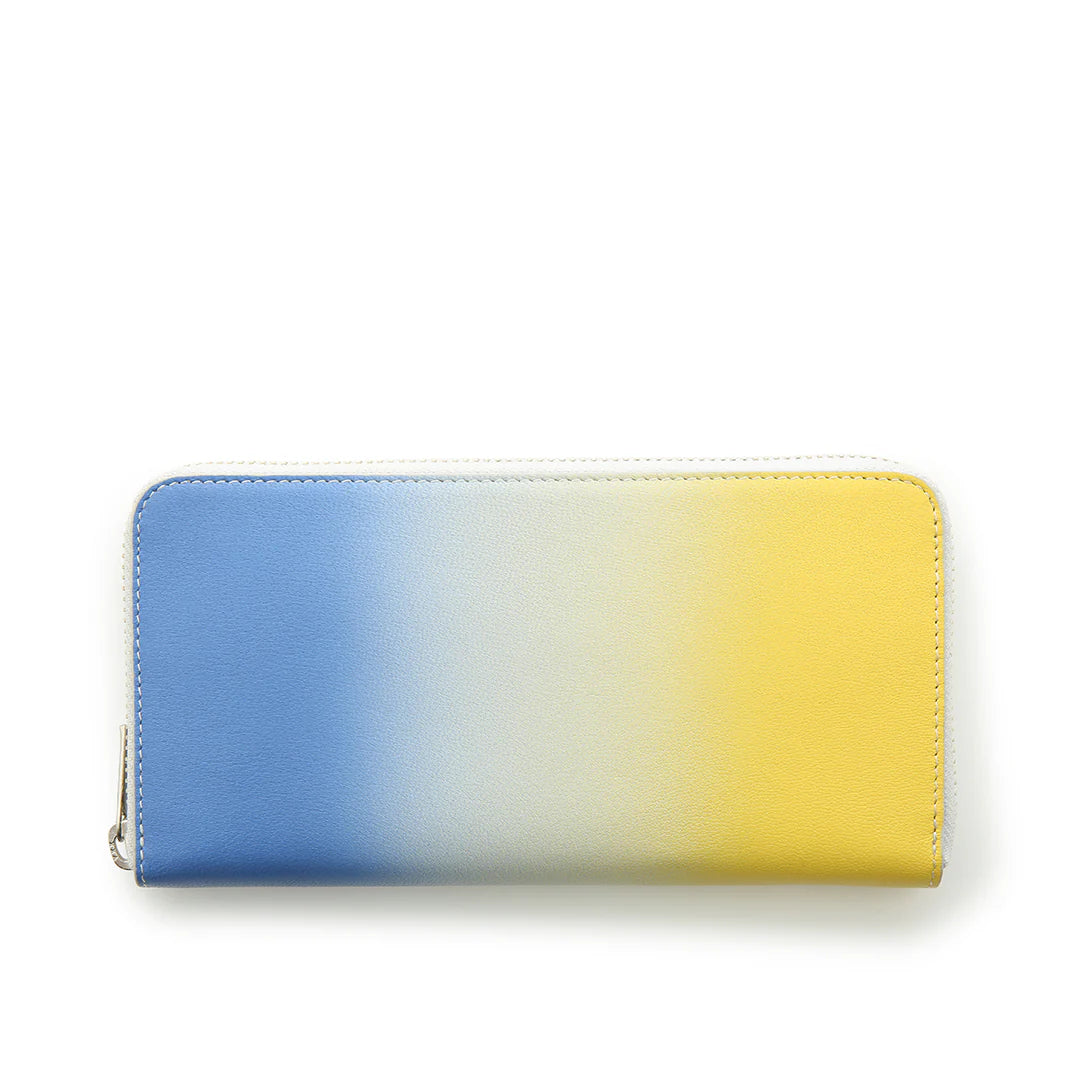 Irodori Tri-color Round Long Wallet