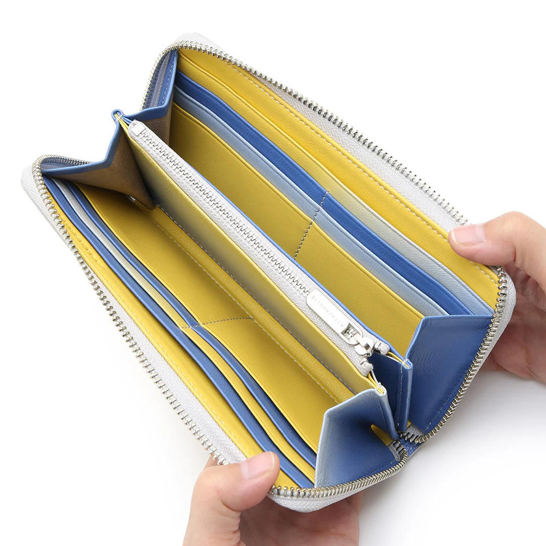 Irodori Tri-color Round Long Wallet