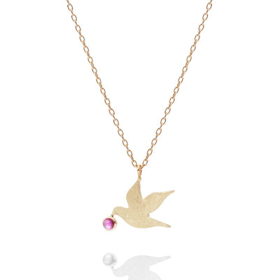 With heart(bird) Necklace