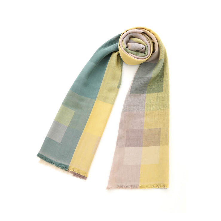 Block Check Silk Stole