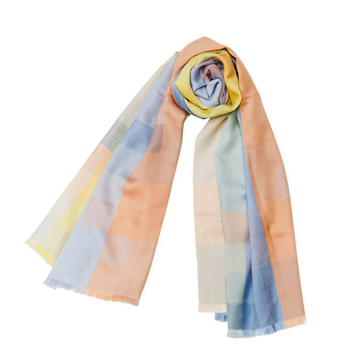 Block Check Silk Stole