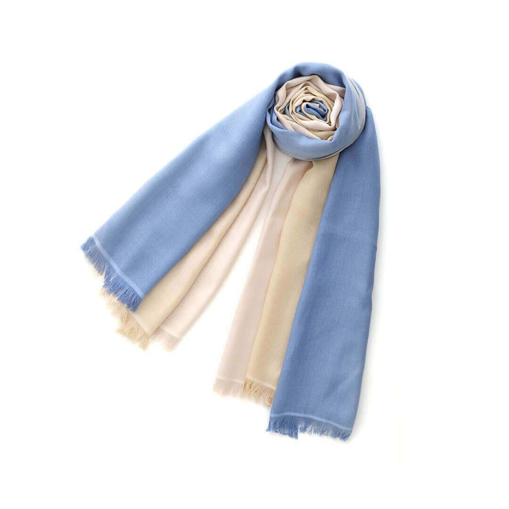 Tricolor Fine Silk Stole