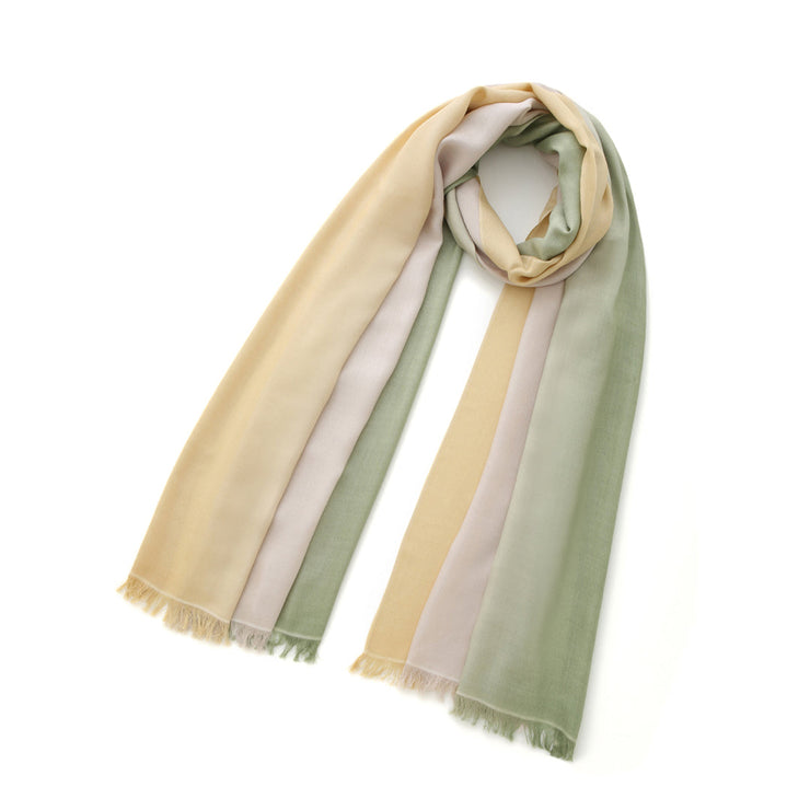 Tricolor Fine Silk Stole