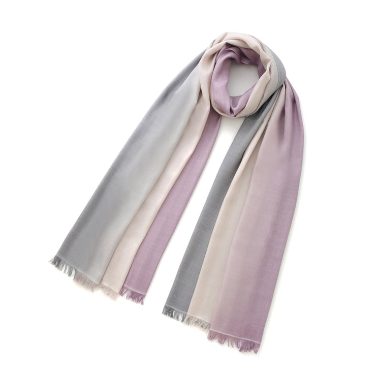 Tricolor Fine Silk Stole