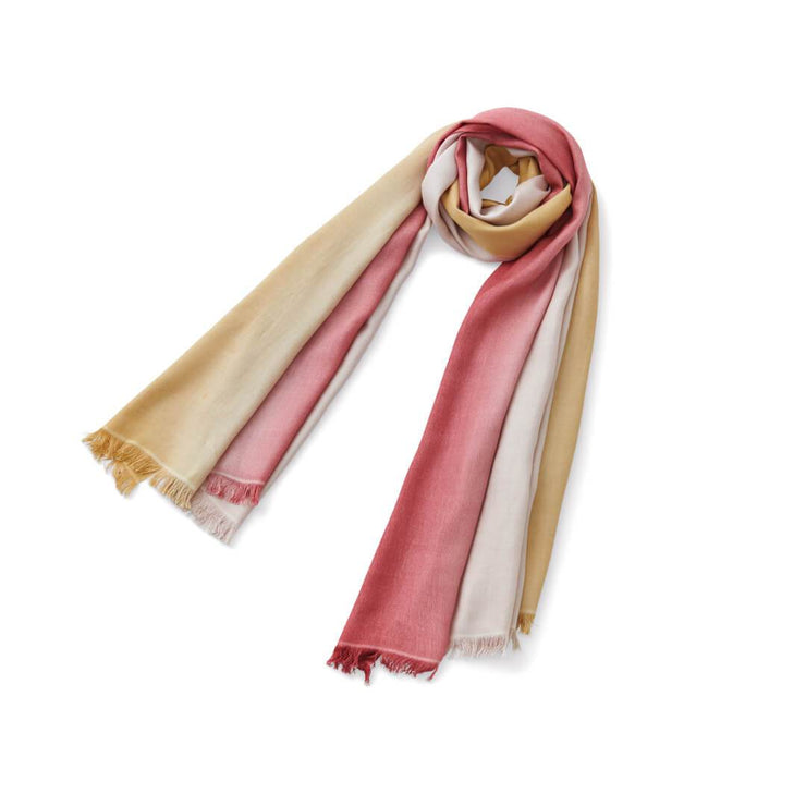 Tricolor Fine Silk Stole