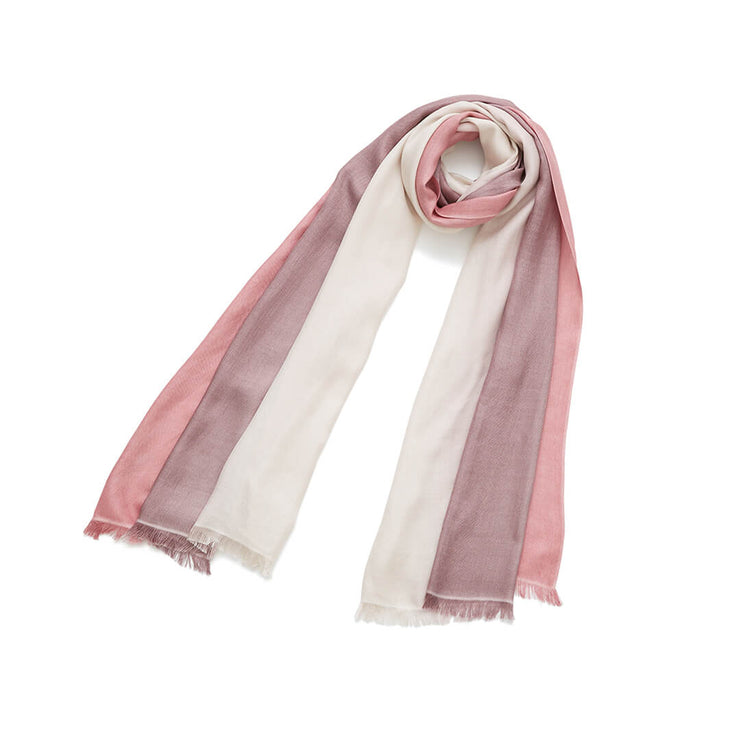 Tricolor Fine Silk Stole